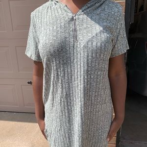 Camo Green Dress w/ Hood and Zipper